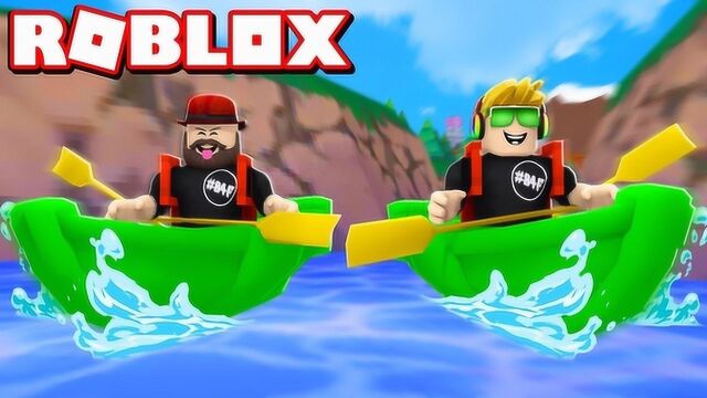 Roblox背包旅行!放暑假乘坐欢乐皮划艇去抓鱼?面面解说