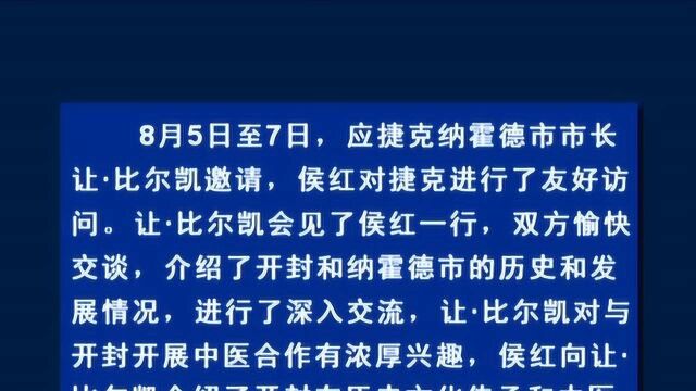 侯红率开封市代表团出访捷克和匈牙利 积极融入“一带一路”