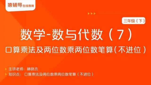 小学三年级(下)数学《数与代数(7):口算乘法及两位数乘两位数笔算》