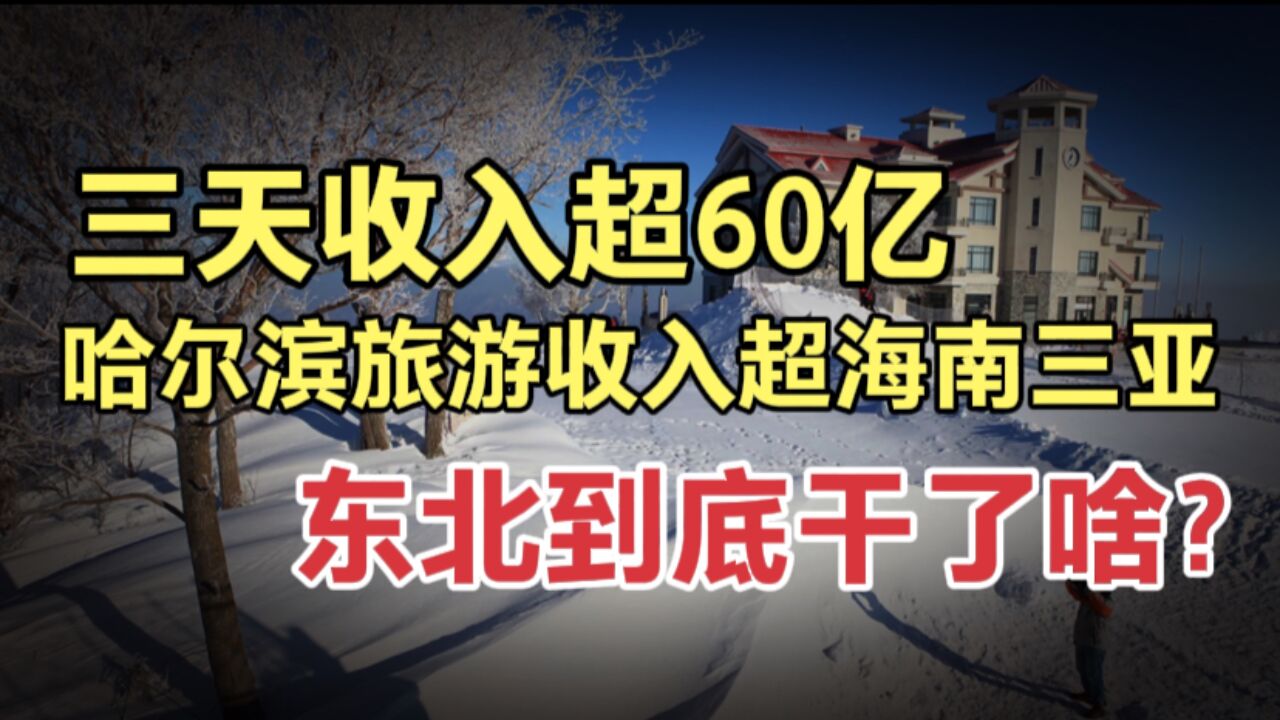 冰雪游爆火!三天收入破60亿,哈尔滨冰雪旅游“杀疯了”!