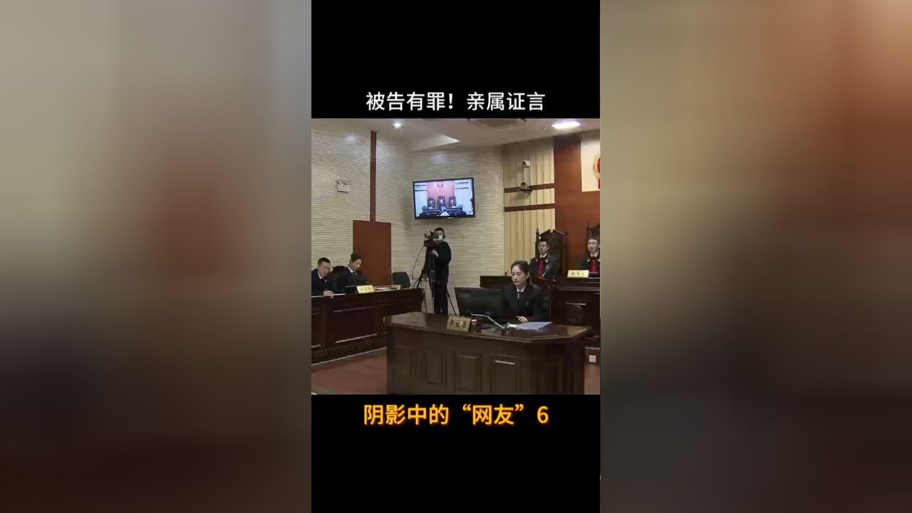 阴影中的“网友”6:被告有罪!亲属证言