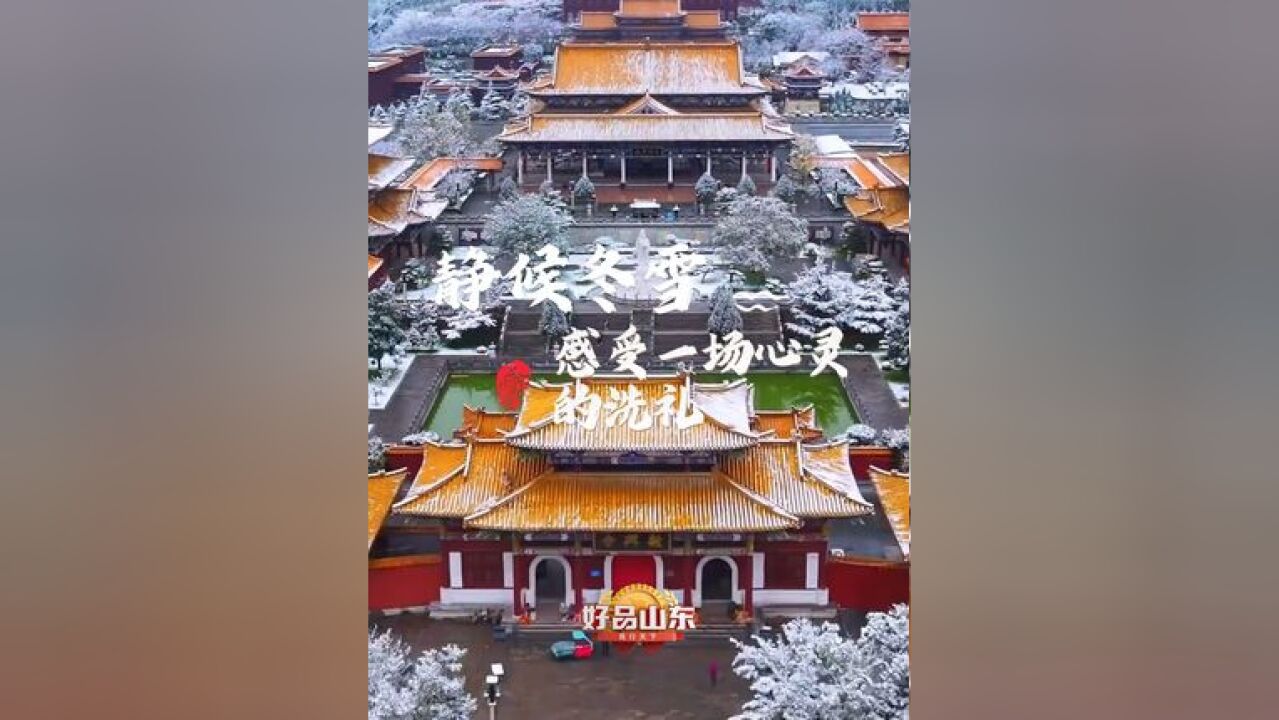 辞别秋雨,静候冬雪, 来看看号称山东“小故宫”青州龙兴寺的雪景有多治愈. 红墙与白雪相互映衬,感受一场心灵的洗礼#雪景美如画