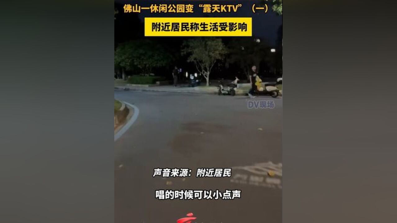 佛山一休闲公园变露天KTV附近居民称生活受影响