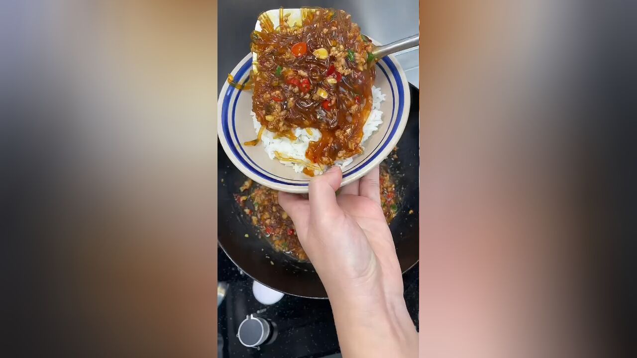 巨好吃的肉末粉条,爱嗦粉的快做起来