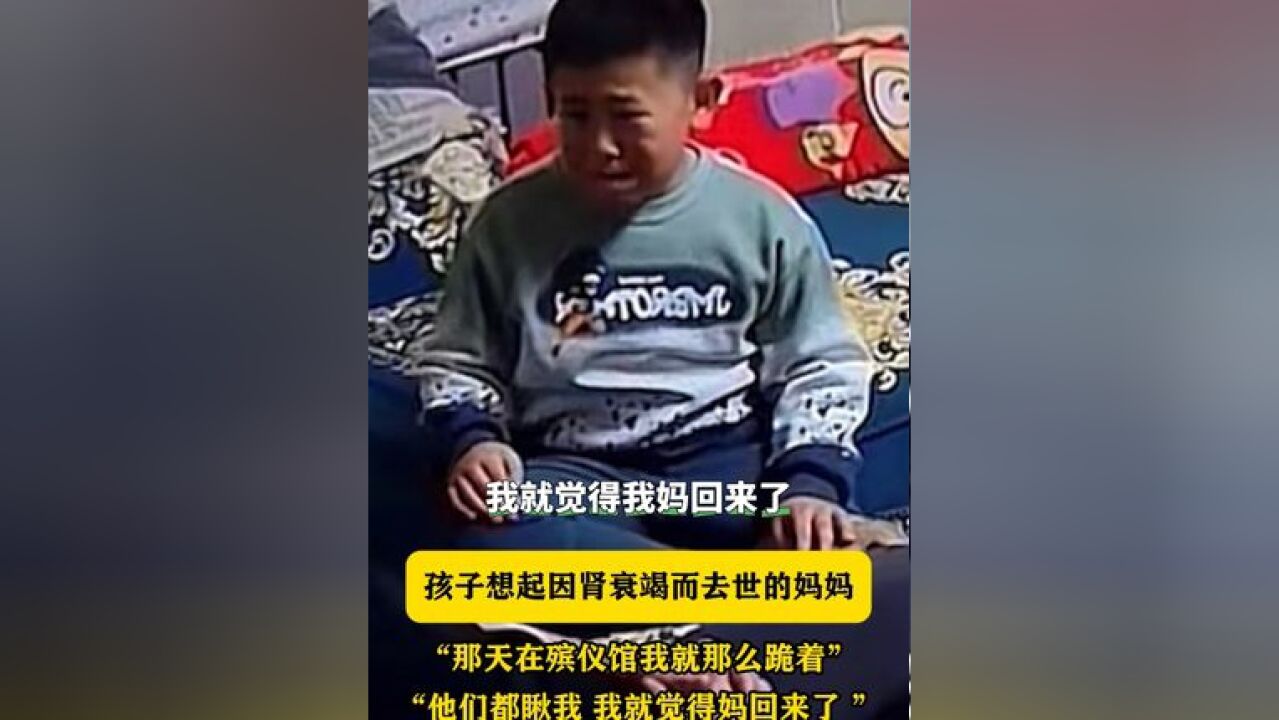 儿子和爸爸说起离世的妈妈,忍不住哭了出来 “好想妈妈能回来一天”