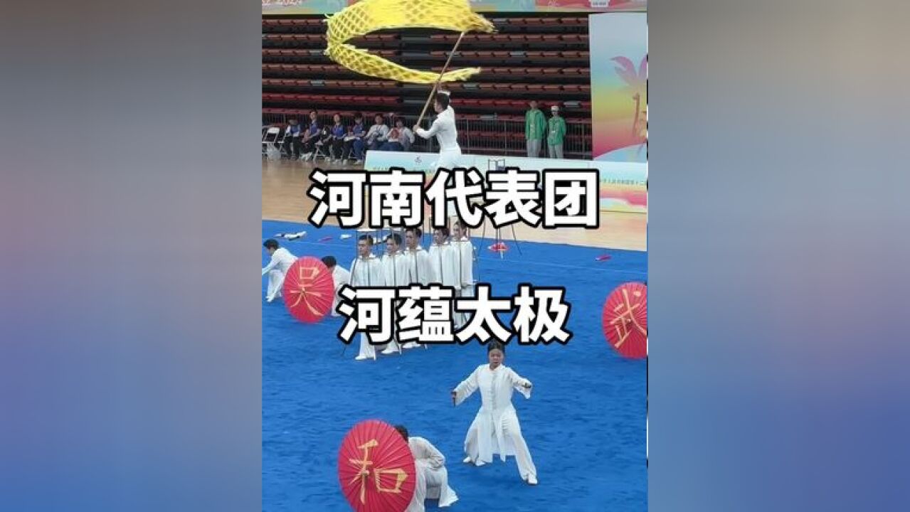 河南代表团“河蕴太极”惊艳亮相!“天下太极是一家,民族团结一家亲”