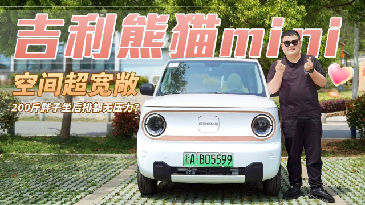 吉利熊猫mini,空间宽敞/软萌还实用,200斤胖子坐后排都无压力?