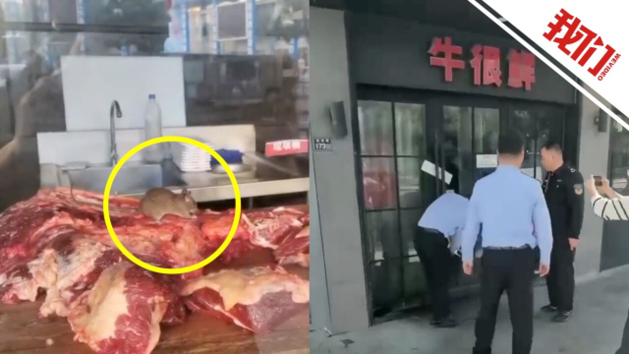 浙江乐清一火锅店有老鼠在案板上啃食牛肉:涉事肉品扣押销毁 店铺被查封