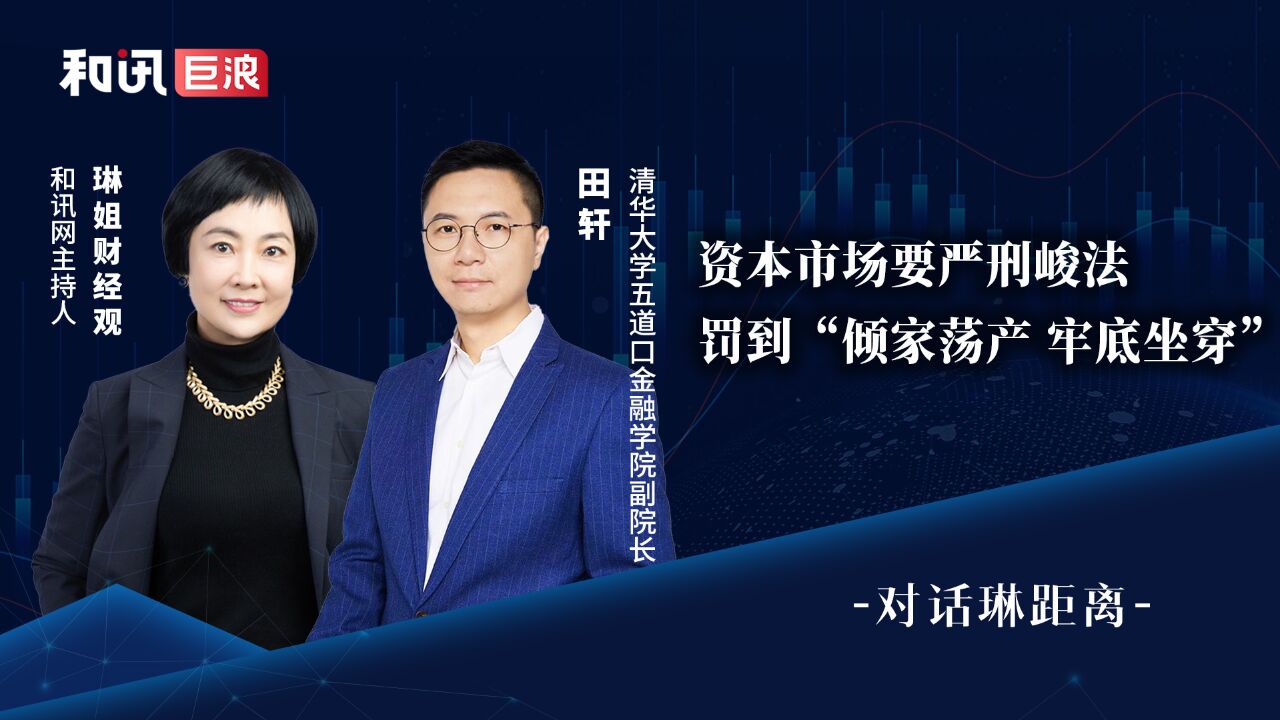 田轩:用严刑峻法惩治上市公司造假,罚到“倾家荡产 牢底坐穿”