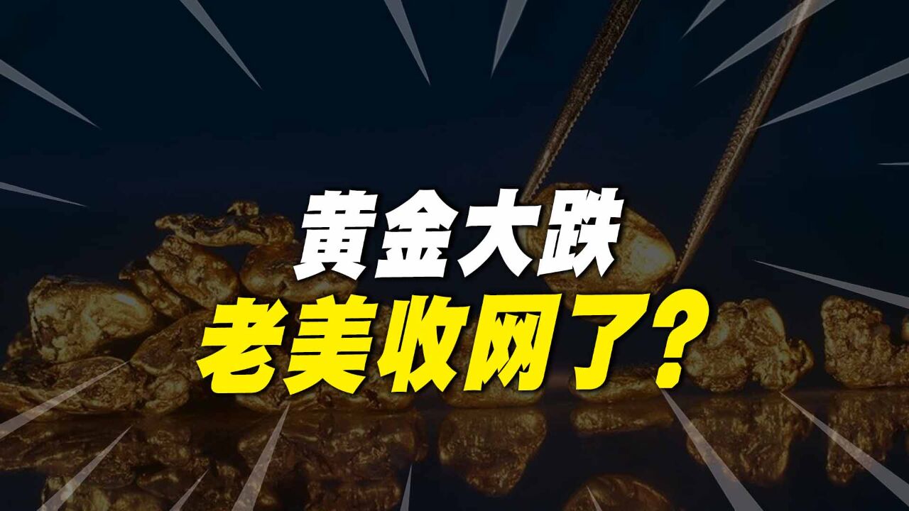 老美开始收网了?黄金价格迎来大跌,为何说更大的危机还在后面?