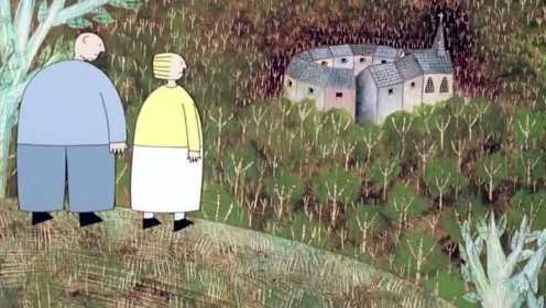 分享一个曾获奥斯卡提名的动画短片：《村庄》在教堂治下的小小圆形村庄
