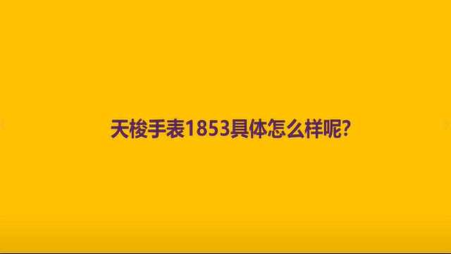 天梭手表1853具体怎么样呢?