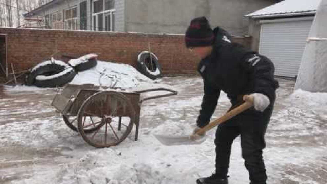 农村小飞阳19年第一场雪萌宠蝉联多项冠军它负责作我负责扫