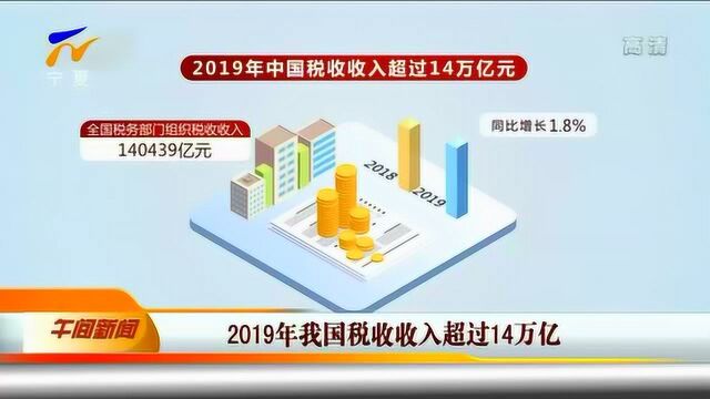 2019年我国税收收入超过14万亿元