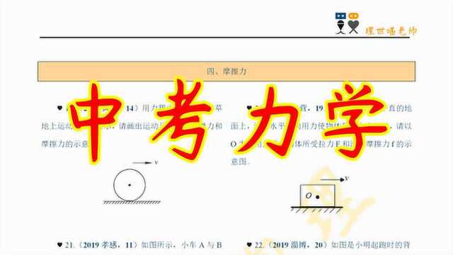 2019中考真题汇编,画指定力的受力示意图4