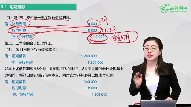 《初级会计实务》第三章考点:短期借款