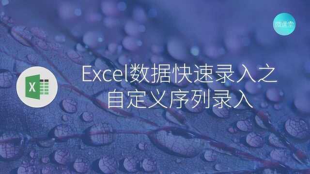 Excel数据快速录入之自定义序列录入