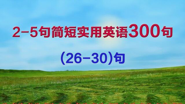 25字日常口语300句,小白也能熟练掌握的英语!