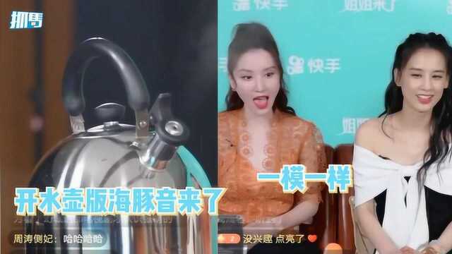 真人间开水壶!张萌直播秀开水壶版海豚音,与黄圣依再现硬核拉票