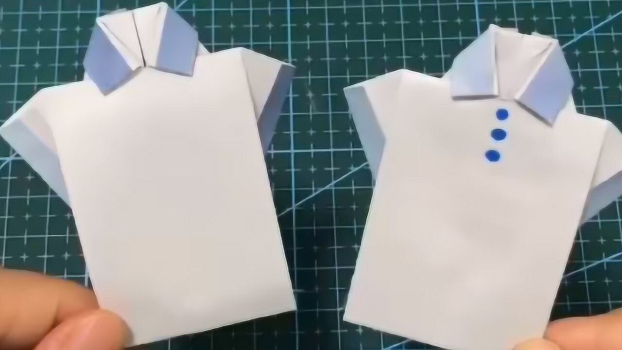 手工折纸好玩又有趣可爱大方的校服一起来折吧