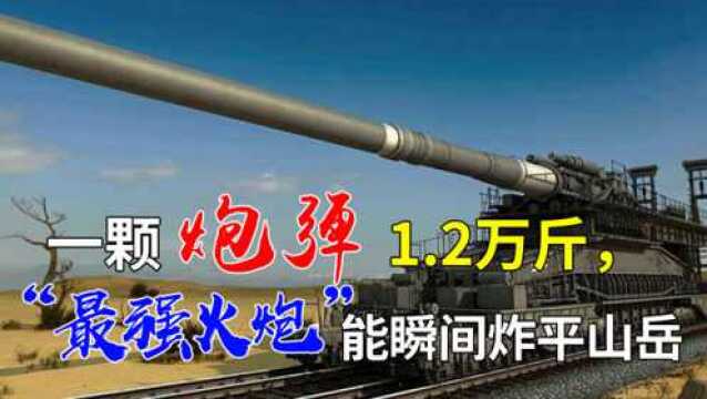 世界第一的“火炮巨兽”,单颗炮弹重1.2万斤,能瞬间炸平山岳