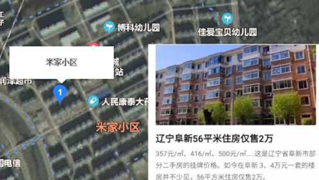 辽宁阜新56平方米住房仅售2万 中介:为回迁房 新房不止这价