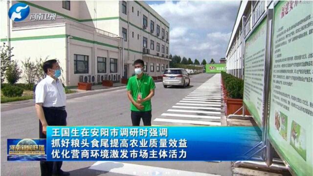 王国生在安阳市调研时强调