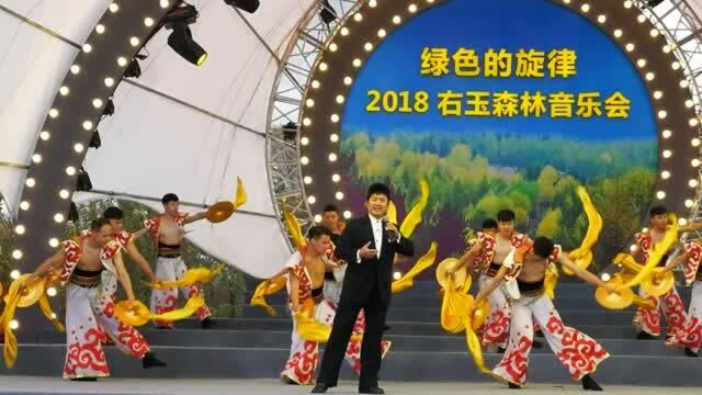 右玉森林音乐节,歌舞《黄河鼓手》演唱,牛宝林