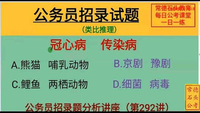 公考类比推理题,本题是一道公考真题,非常经典,值得参考和借鉴