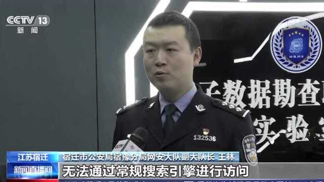 江苏宿迁警方侦破涉“暗网”非法利用信息网络案