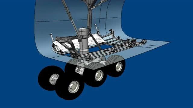 A380客机起落架工作原理动画