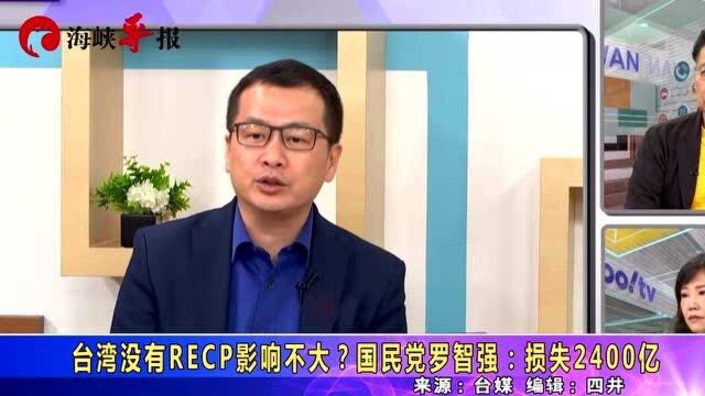 被排除于RCEP之外,罗智强:台湾出口将减少2400亿新台币