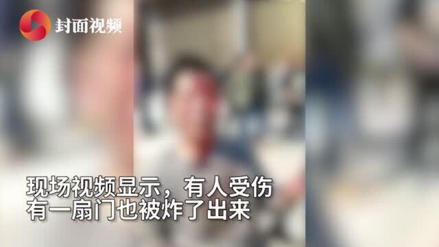 武广高铁汨罗东站附近一餐馆疑煤气罐爆炸 有人员受伤门被炸飞到路上