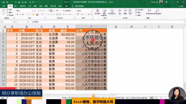 Excel技巧,数字转换成人民币大写,很方便的操作方法