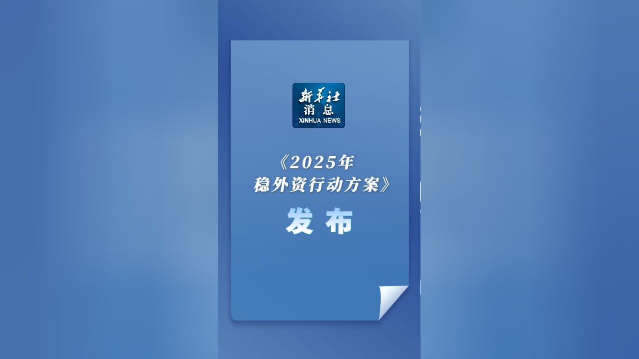 新华社消息|《2025年稳外资行动方案》发布