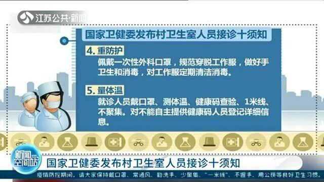 最新要求!国家卫健委发布村卫生室人员接诊十须知