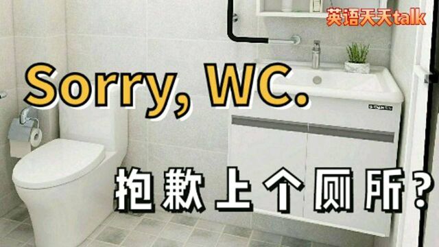 英语sorry,WC翻译成“抱歉上个厕所”超级尴尬了