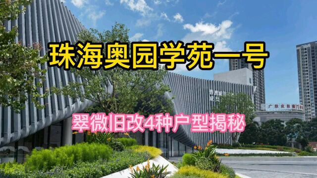 珠海翠微旧改奥园学苑一号全新产品大揭秘,4.5万一平豪装,你爱了吗?