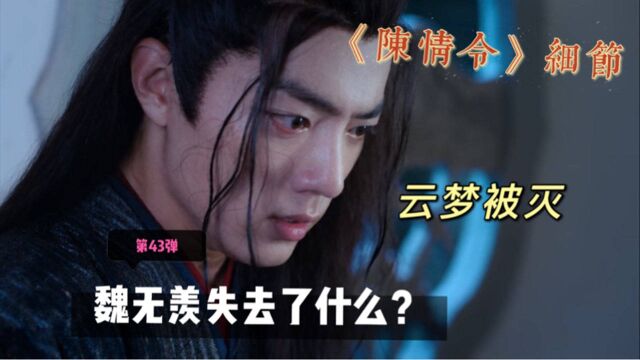 《陈情令》你没注意的细节,第43弹,云梦被灭后,魏无羡失去了什么?