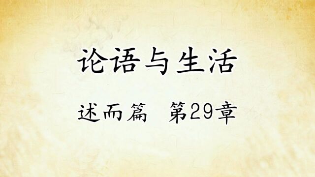 论语解读与生活运用七:述而篇第29章原文精读 国学经典传统文