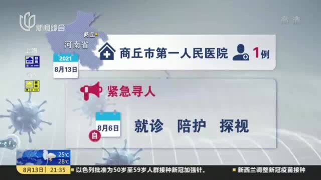 商丘市新增1例核酸阳性人员