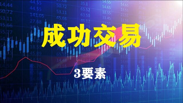 要想有成功的交易,这三个内容你必须知道