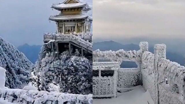 河南下雪了!老君山上银装素裹如仙境