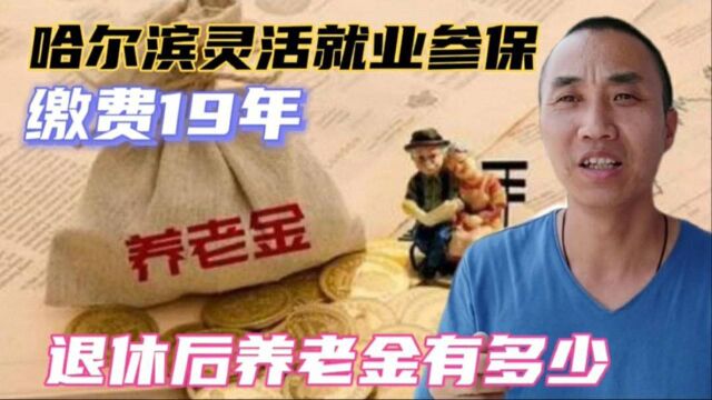 灵活就业参保缴费19年,黑龙江哈尔滨退休后养老金有多少钱一个月