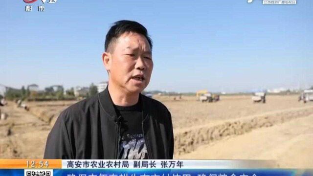 【赣闻天下】宜春高安:千亩高标农田建设 现场好繁忙