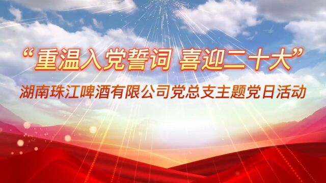 湖南公司党总支“重温入党誓词 喜迎二十大”主题党日活动