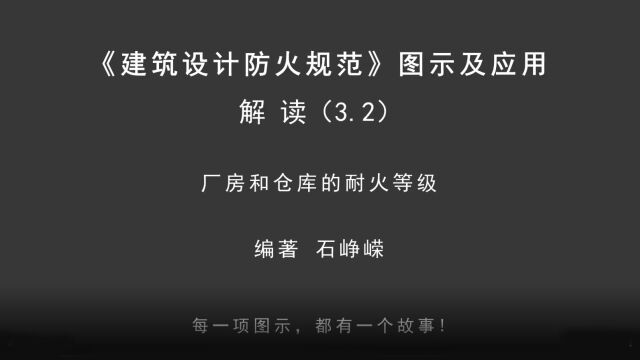 解读3.2:厂房和仓库的耐火等级!《建筑设计防火规范图示及应用》