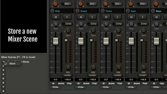 Introducing Mixer Scenes in MIxbus32c V8