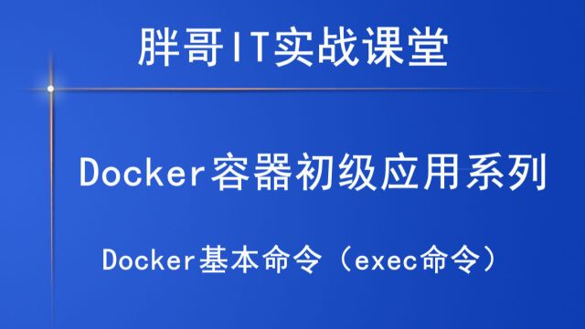 Docker基本命令(exec命令)上3