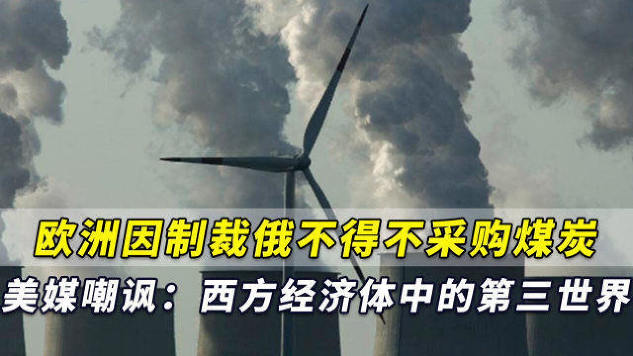 欧洲因制裁俄不得不采购煤炭,美媒嘲讽:西方经济体中的第三世界